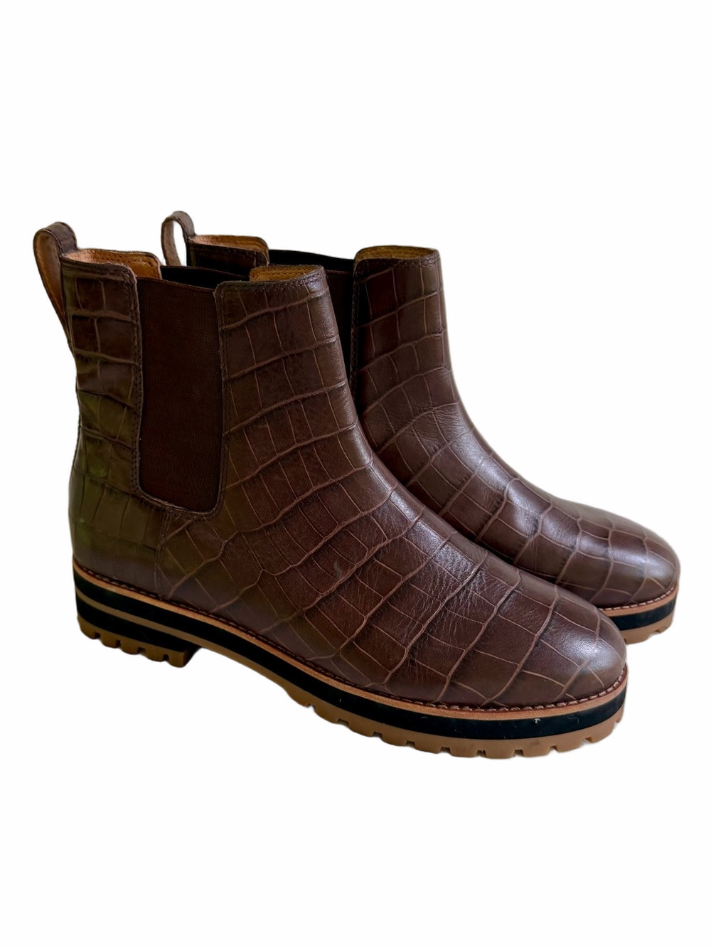 Madewell Ivy Chelsea Boots Croc
Embossed Leather Brown Size 10 Women’s